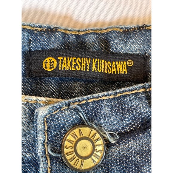 Takeshy Kurosawa Acid Wash Cut Off Denim Shorts Men's Size 30 - Picture 3 of 6